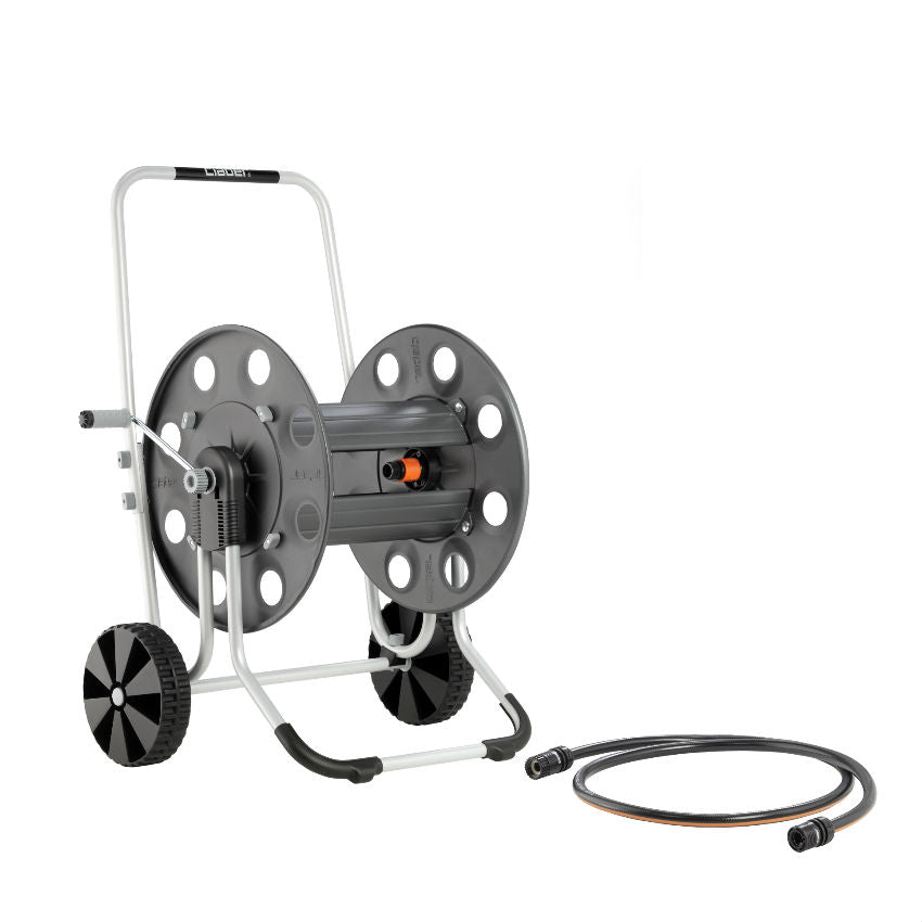 Claber 8894 Metal Gemini Garden Hose Reel with 230-Foot 5/8-Inch Hose Capacity