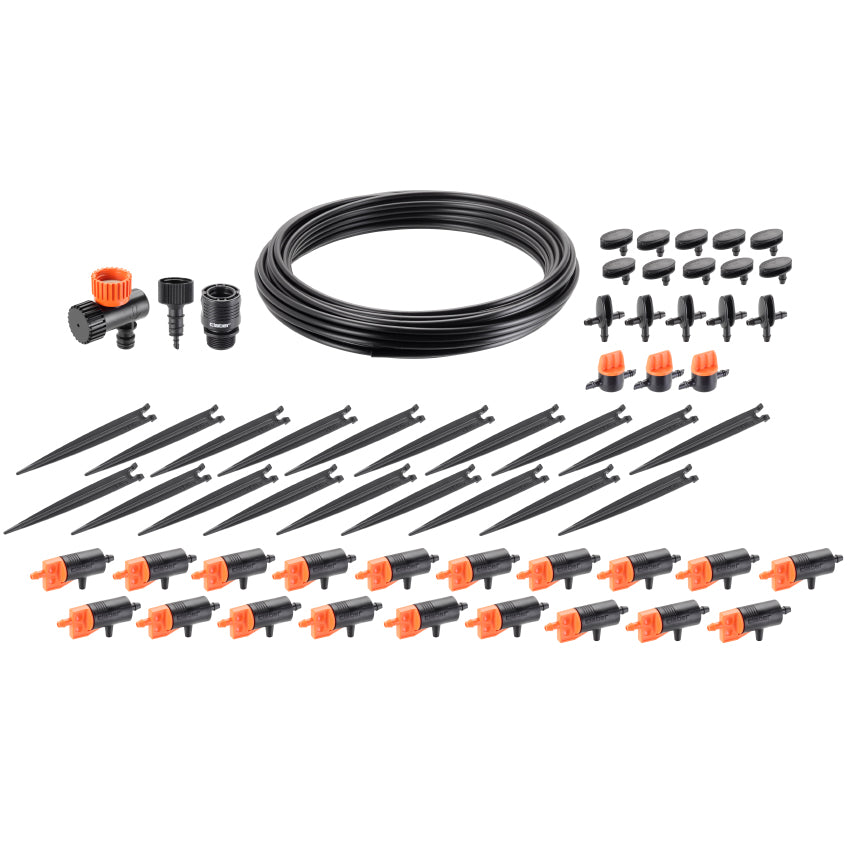 Claber 90764 Patio Watering Drip Starter Kit with Pressure Regulator