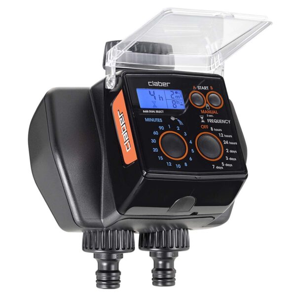 Claber 8488 Dual-Select Advanced Push-Button Digital Water Timer